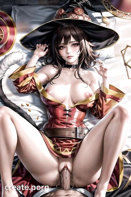 Skinny Gothic Girl 18+ with Cat Eyes in Seductive Hentai Picture
