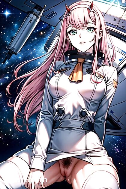 Sci-Fi Manga Beauty with Pink Hair Exploring  Hentai Pleasure