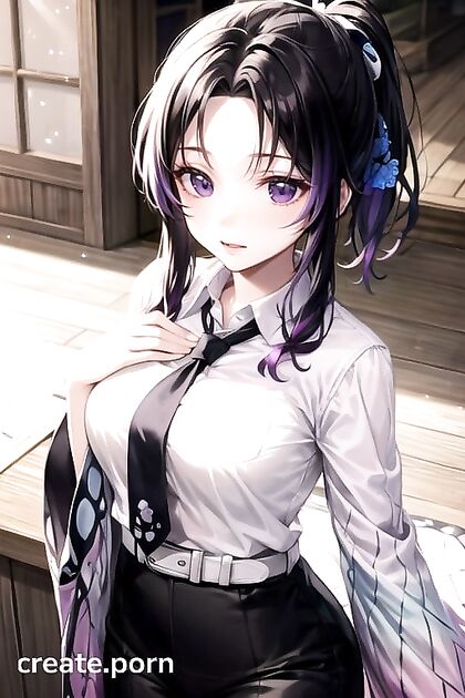 Top-Down Close-Up of Slime Girl 18+ in Seductive Hentai Picture