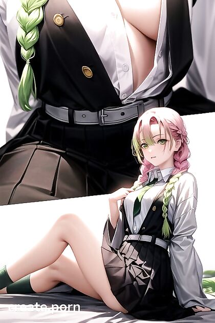 Mitsuri Kanroji from Demon Slayer Enjoying Top-Down Fun in Slime-Filled Hentai Picture