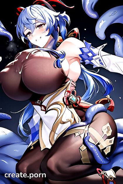Horny Hentai AI Picture with a Back View of Massive Breasts