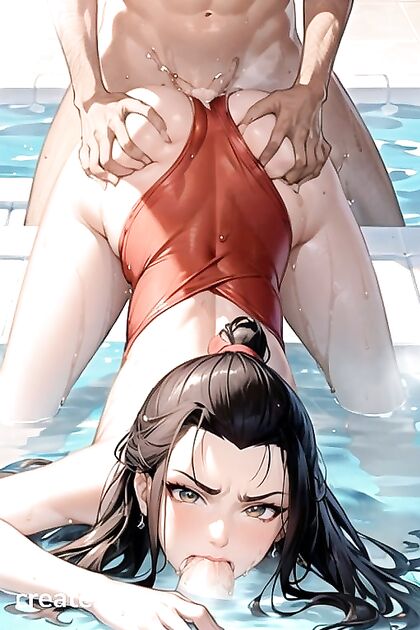 Azula from Avatar in Steamy Swimsuit Threesome Hentai Picture