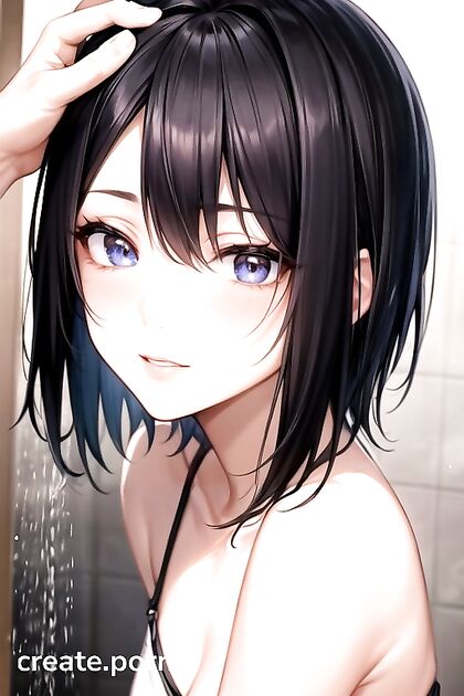 Skinny Model Gets Intimate in Close-Up Hentai Picture