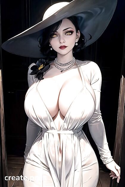 Lady Dimitrescu from Resident Evil Seduces with Her Massive Breasts and Ass in Hentai AIPorn