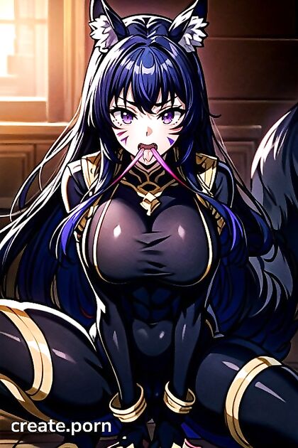 Teen 18+ Masturbates With Mouth Agape in  Hentai Image
