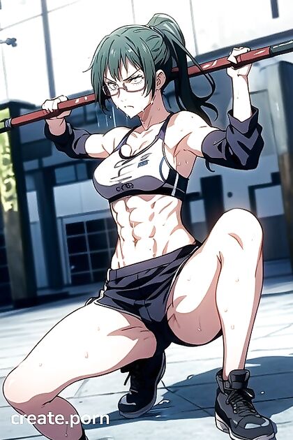 Angry Girl 18+ in Sport Bra Shows Off Her Curves in Front View Hentai Picture