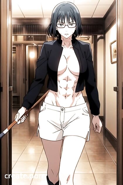 Maki Zenin from Jujutsu Kaisen Stripped Down for Full Body Hentai Fun