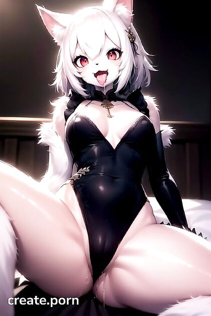 Furry Girl 18+'s Mouth Agape for  Hentai Orgasms