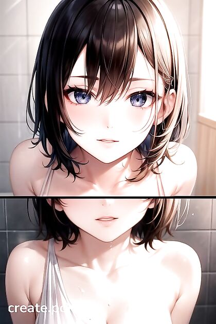 Two Models with Super Short Hair Get Wild in steaming hentai Picture