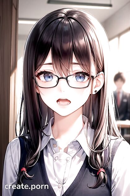 Brunette With Glasses EnjoyingMind-Blowing Hentai Orgasms