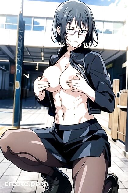 Maki Zenin from Jujutsu Kaisen Shows Off Her Muscles in Full Body Hentai Bliss