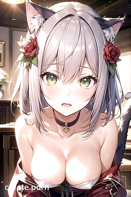 Warm Anime Hentai with Cat-Eyed Beauty in steamy NSFW Picture