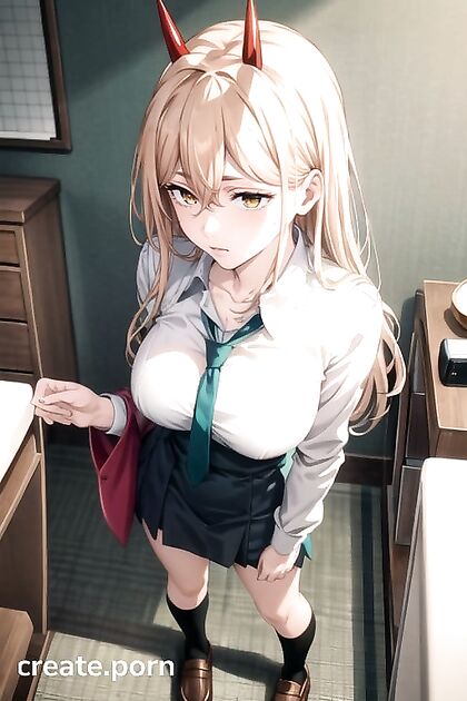 Power from Chainsaw Man Gets Intimate with Slime Girl 18+ in Revealing Outfits