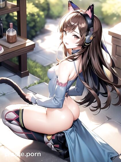 Small Breasts and Thigh-High Socks in Adorable Pet Pose Hentai Picture