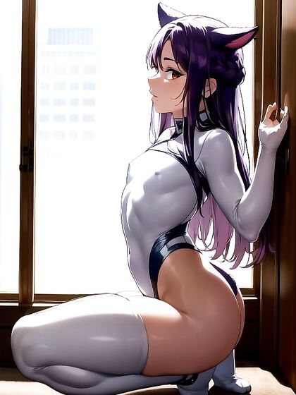 Thigh-High Socks and Braids – A Seductive Front View Hentai Fantasy