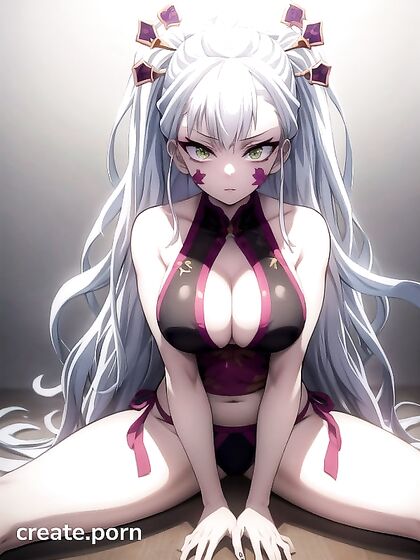 Nezuko's Daki Demon Form Splits Wide Open in Erotic Hentai Picture