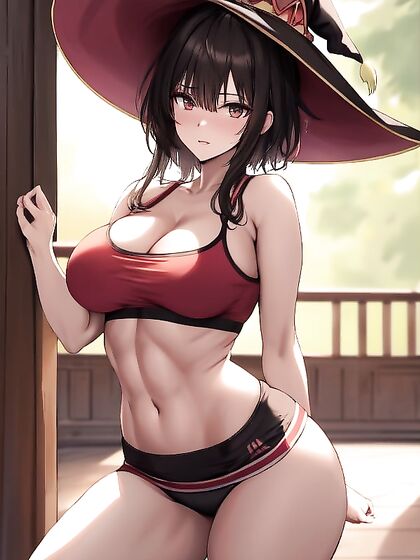 Rounded Ass in Sport Bra and Sexy Shorts for Steamy Hentai Picture