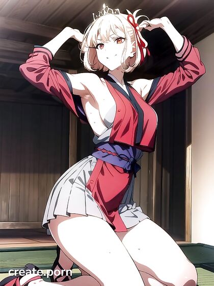 Chisato Nishikigi Dances into Ecstasy in Lycoris Recoil Hentai AI Picture