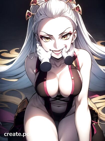 Daki from Demon Slayer Sucks Thumb in Fit Hentai AI Fantasy