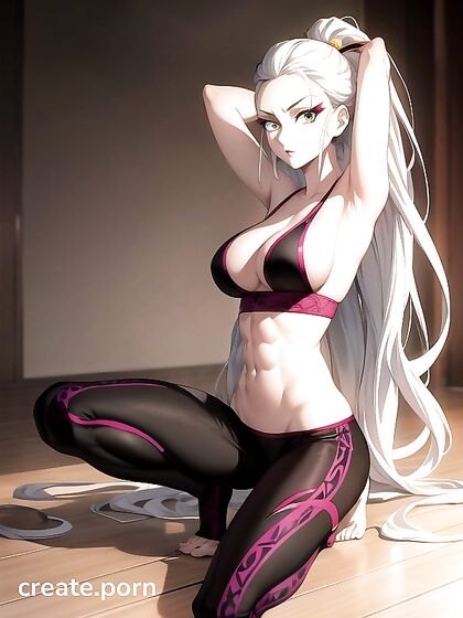 Fit Yoga Babe Shows Off Her Tight Body and Tiny 18+ Ass in Steamy Hentai Picture