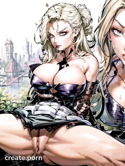 Two Green-Eyed beauties with bobcuts indulge in steamy hentai fantasies