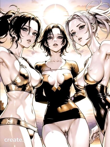 Fit Girl 18+ with Rounded Breasts Takes Center Stage in Steamy Harem Hentai Picture