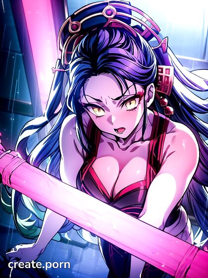 Daki from Demon Slayer Enjoying  Capcom-Themed Hentai Pleasure