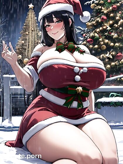 Snowy Night Seduction – Detailed Images with Santa Hats in Hentai AIPorn