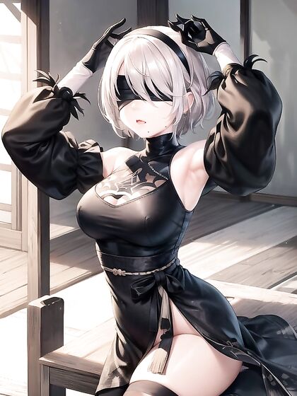 Yorha No.2 Type B Spreads Her Legs on Tatami for Steamy Hentai Picture