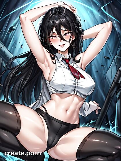 Sunny Shows Off Her Medium Breasts in Seductive Hentai Images