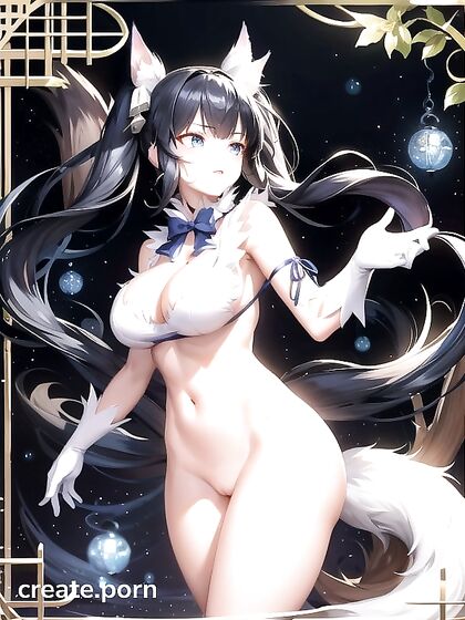 Hestia from DanMachi Seduced by Nine-Tailed Fox in Erotic Hentai Picture