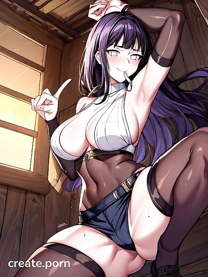 in Uniform Shows Off Her Big Ass for Arms-Up Hentai Fun