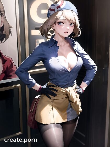 Winking Seductress Unbuttons Her Way Through Exhibitionist Hentai Adventures
