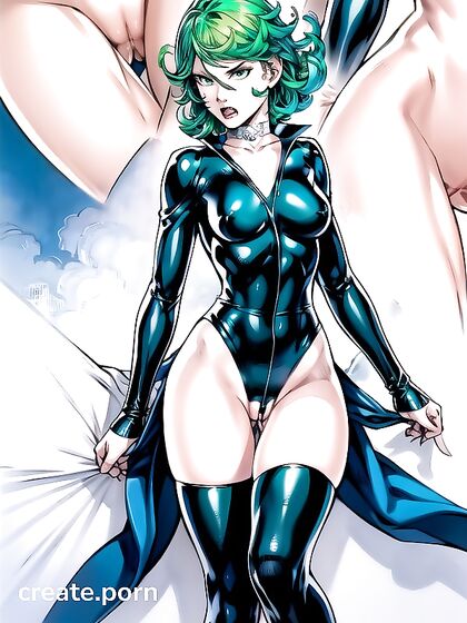 Tatsumaki from One Punch Man Masturbates in Seductive Latex Gloves