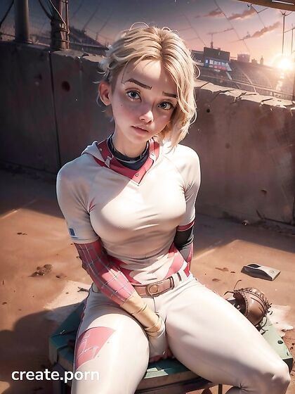 Blushing Babe Gets Sexy in the Baseball Stadium for Fit Hentai Fun