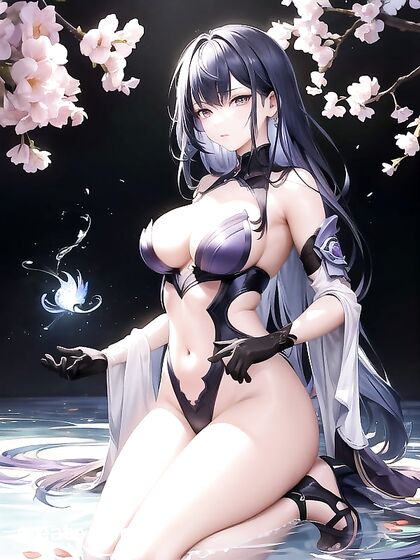 Raiden Shogun from Genshin Impact Seduces in  Hentai Images