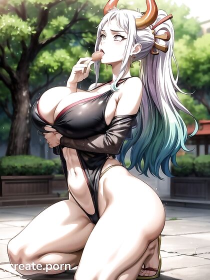 Yamato from One Piece Gets Wild in Sakura Garden with Massive-Ass Hentai Picture