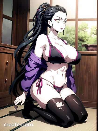 Daki from Demon Slayer in Tight Outfit Submits to  Hentai Pleasure