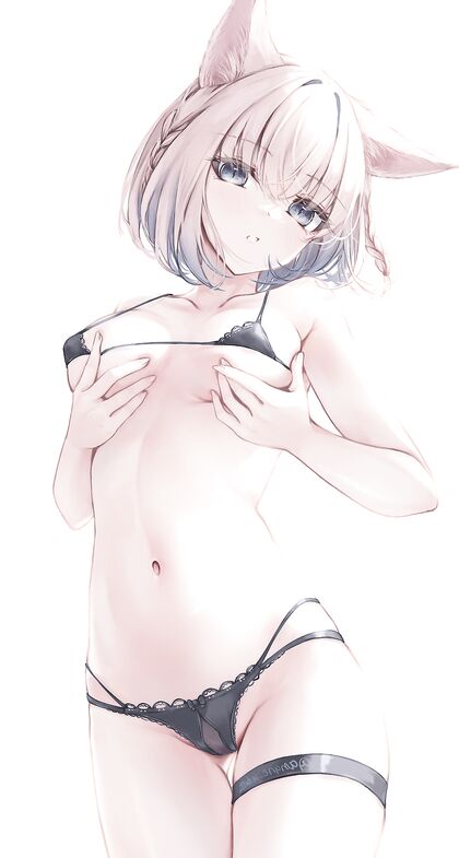 Horny Hentaicat Girl Flaunts Her Wet Pussyninja Micro Binkins for Some Slippery Dick Action!