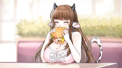 Horny Devil Chowing Down on Juicy Bur-rgs