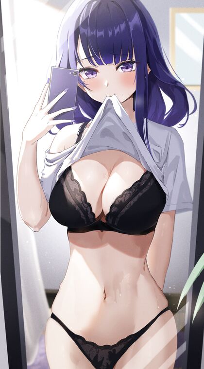 Holy Shitlifts! Raidin’ Her Titties for Some Hot Hentai XXX Mirror Selfiez, Yo!