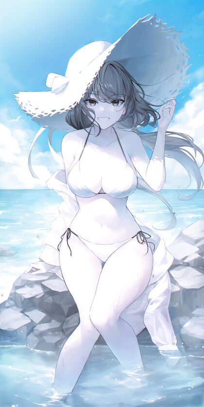 Hella Hot Hentai XXX Summer Pic - Soakin’ Wet in Them Bikini Briefz!