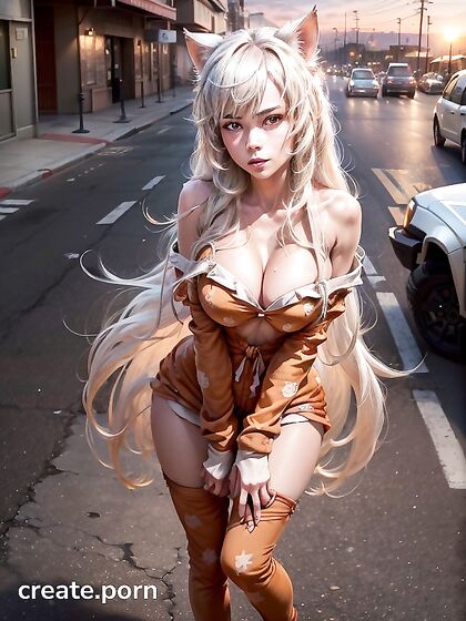 Waist-Up Sunset Ai Hentai Image – Tender Face-Touching Hentai Moments
