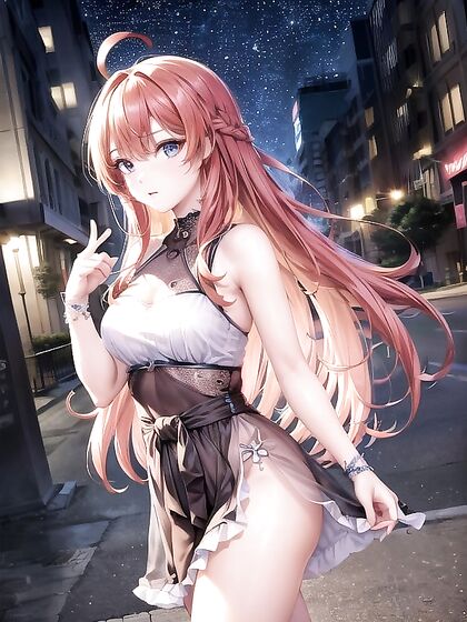 Itsuki Nakano from Gotoubun No Hanayome Touches Faces in Urban Hentai Images