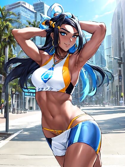 Nessa Rurina from Pokémon Stares Seductively at You in Steamy Hentai Picture