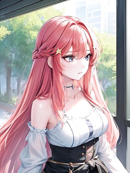 Modern City Waif in Seductive Waist-Shot Hentai Picture