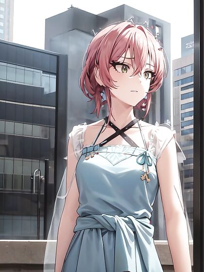 Mika from Idolmaster Takes Center Stage in Seductive Front View Hentai Picture