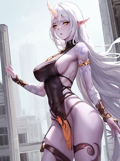 Soraka from League of Legends Takes the Modern City by Storm in Sensual Hentai Solo Adventure