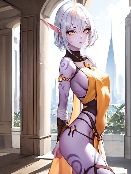 Modern City hentai - Single Character Stares Intently at You