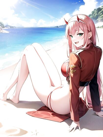 Zero Two in Bikini Gets Adorably naughty in Cute Hentai Images